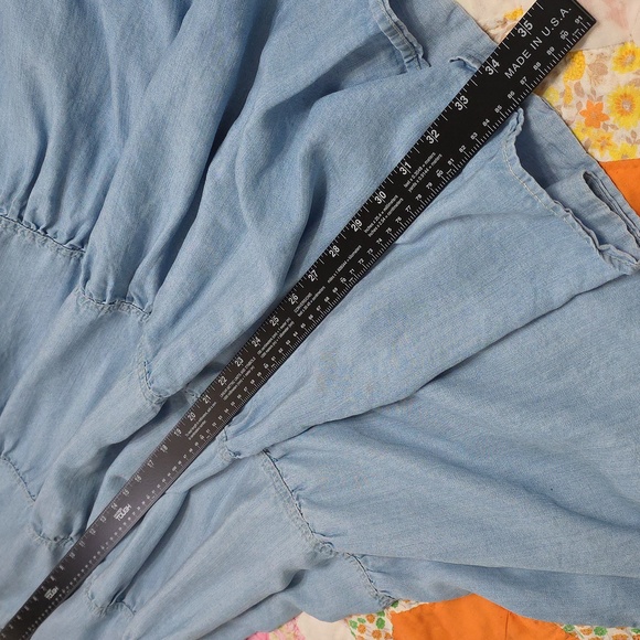 SIGRID OLSEN Light Blue Tiered Skirt Large - Picture 5 of 9